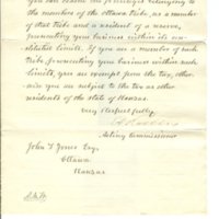 Letter from E. A. Rollins at Treasury Department, 1864