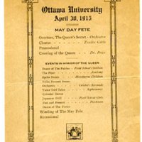 May Date Fete program, 1915